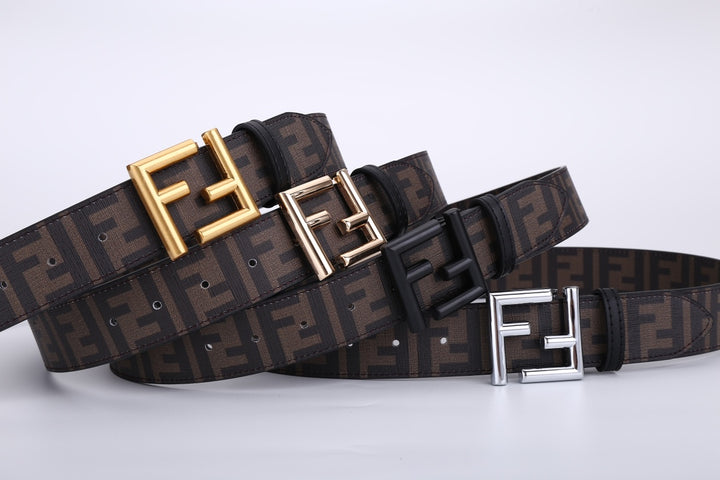 4 colours double F letter belt