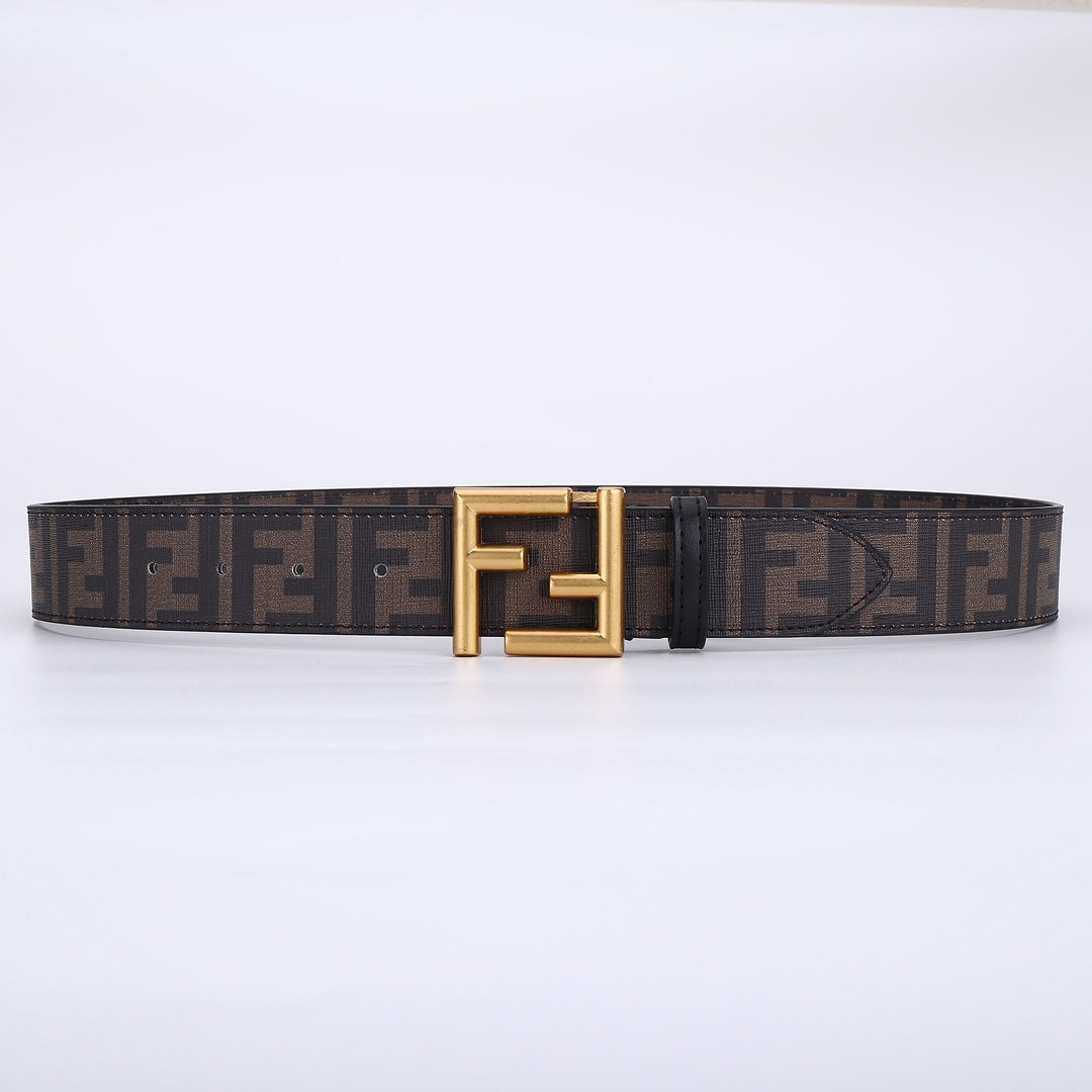 4 colours double F letter belt