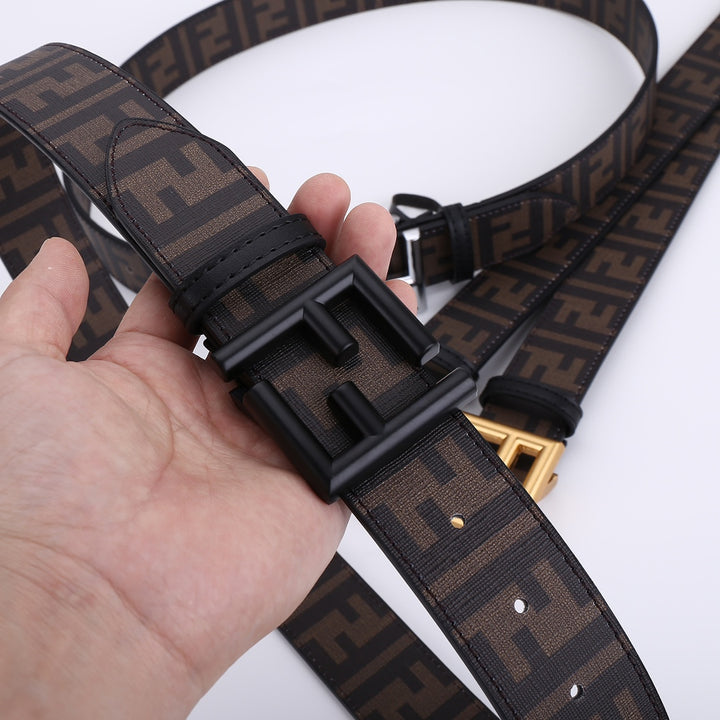 4 colours double F letter belt