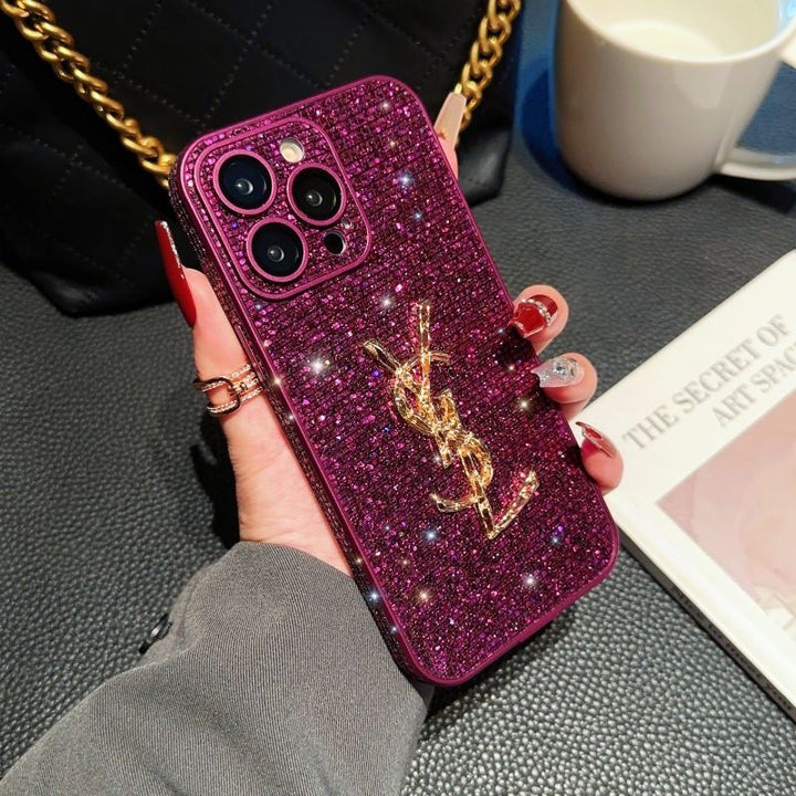 Fashion letter full diamond mobile phone case