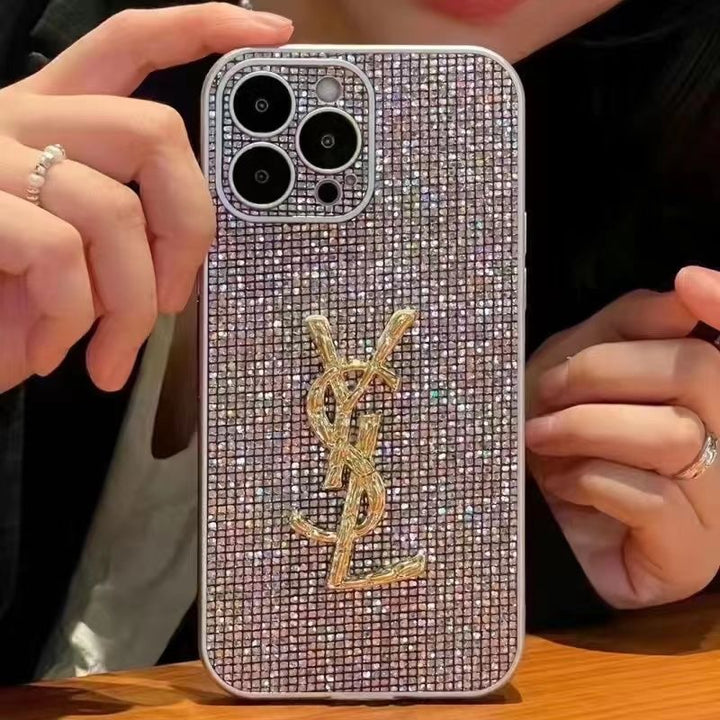 Fashion letter full diamond mobile phone case