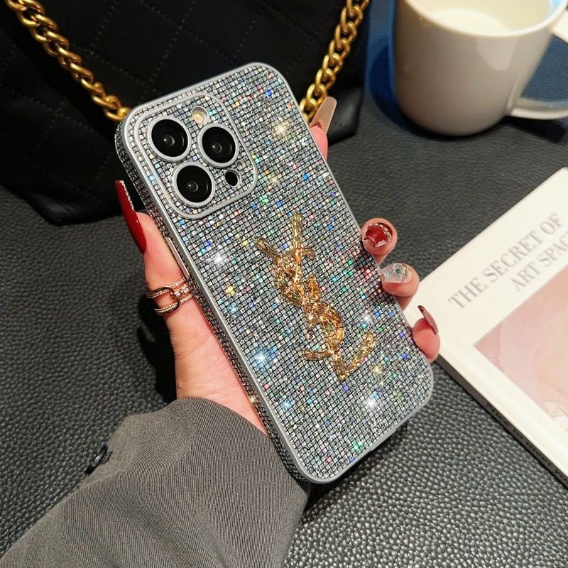 Fashion letter full diamond mobile phone case