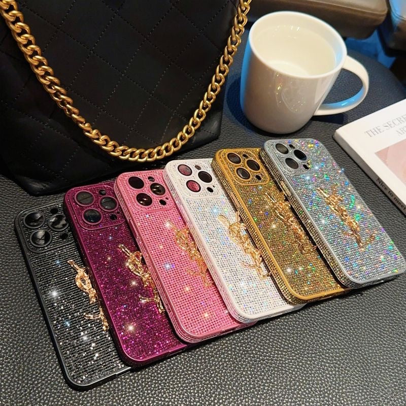 Fashion letter full diamond mobile phone case