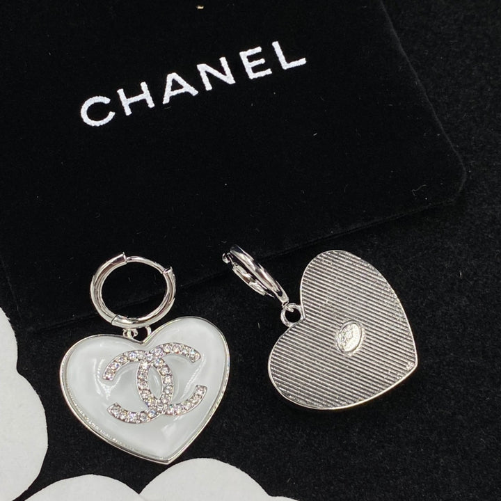 Fashion Heart Rhinestone Earrings