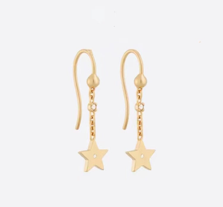 New Brass Star Earrings