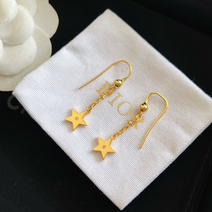 New Brass Star Earrings