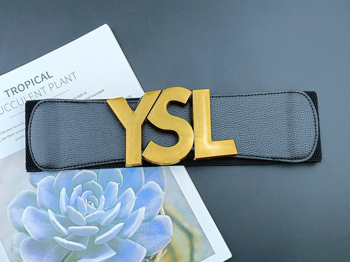 4 colours letter elastic ladies belt