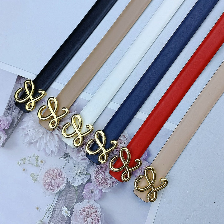 6 Colours Luxury Ladies Leather Belt