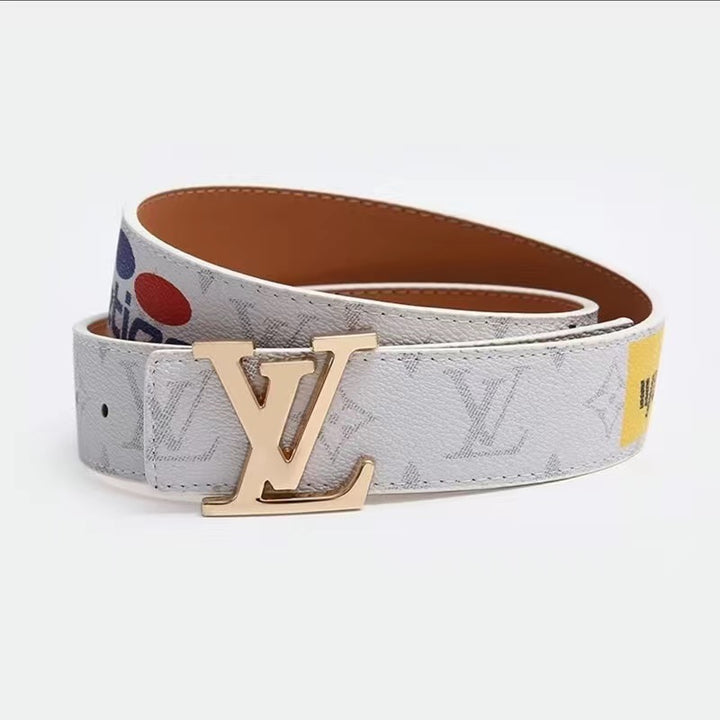 2 colours four-leaf clover letters graffiti belt