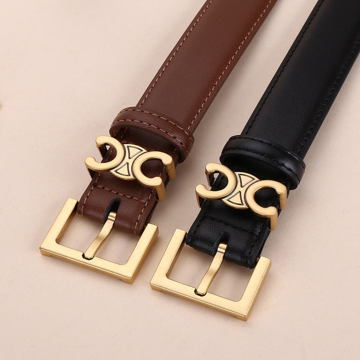 2 colours ladies fashion leather belt