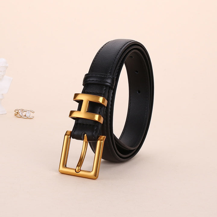 2 colours ladies luxury leather belt