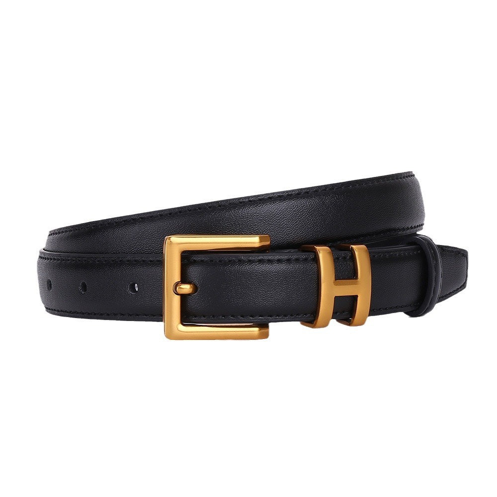 2 colours ladies luxury leather belt