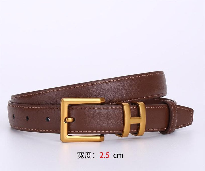 2 colours ladies luxury leather belt