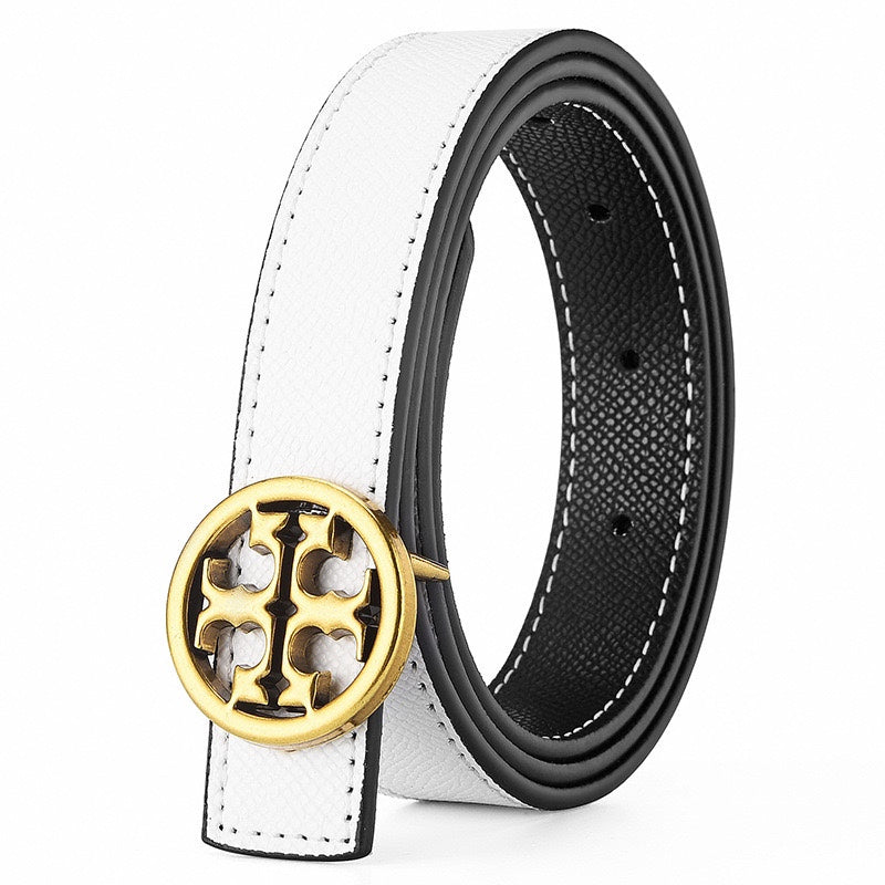 5 colours double-sided coloured belt ladies leather belt