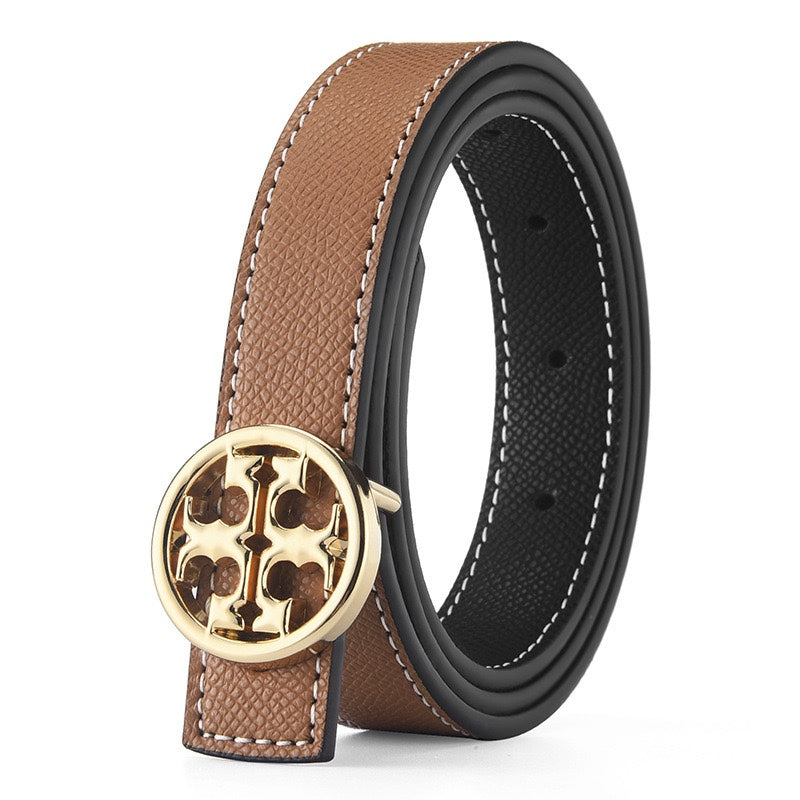 5 colours double-sided coloured belt ladies leather belt