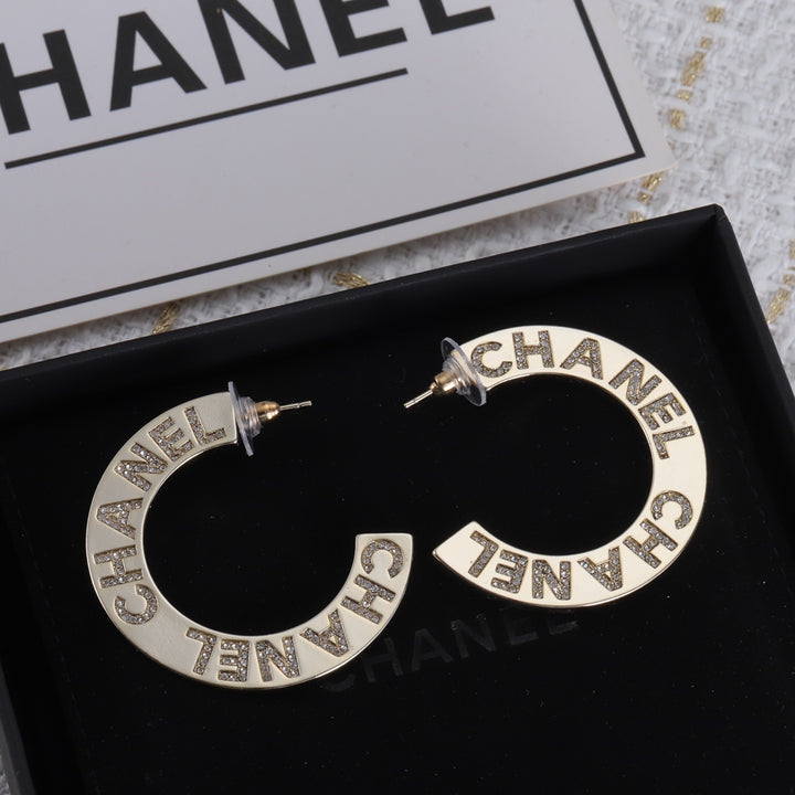 Fashion Double C Letter Earrings