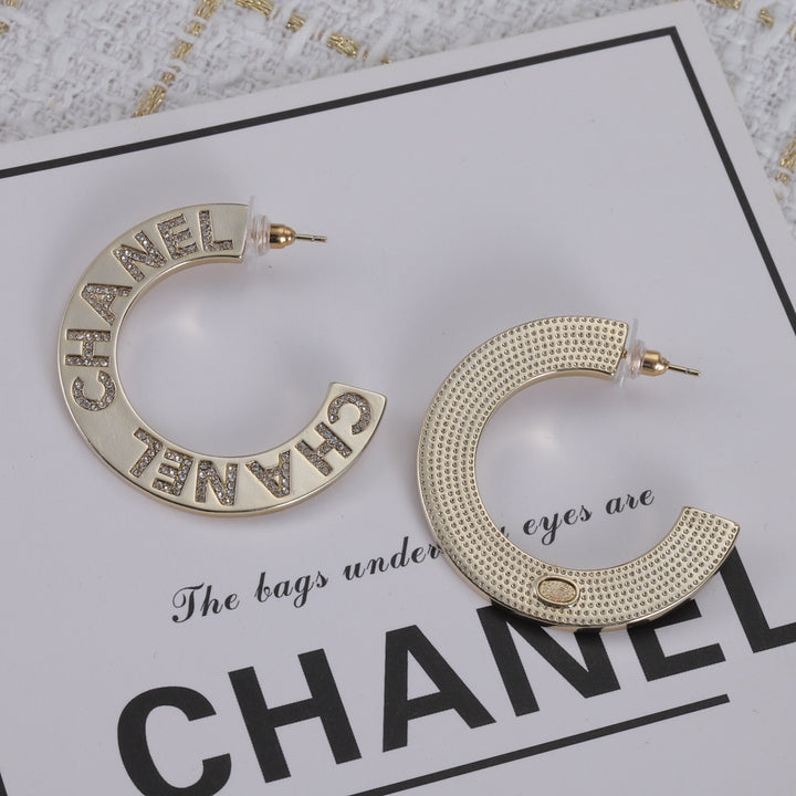 Fashion Double C Letter Earrings