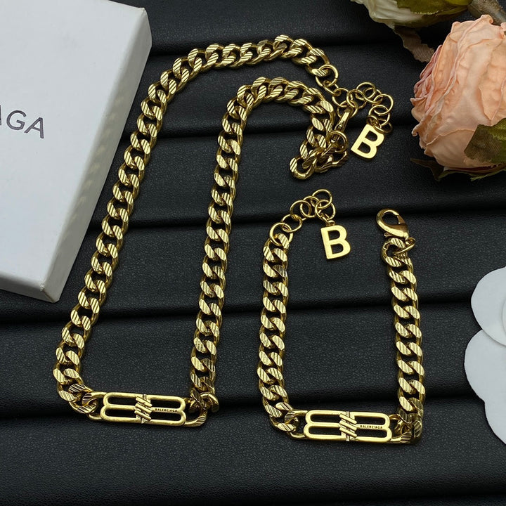 New Double B Combination Necklace Set