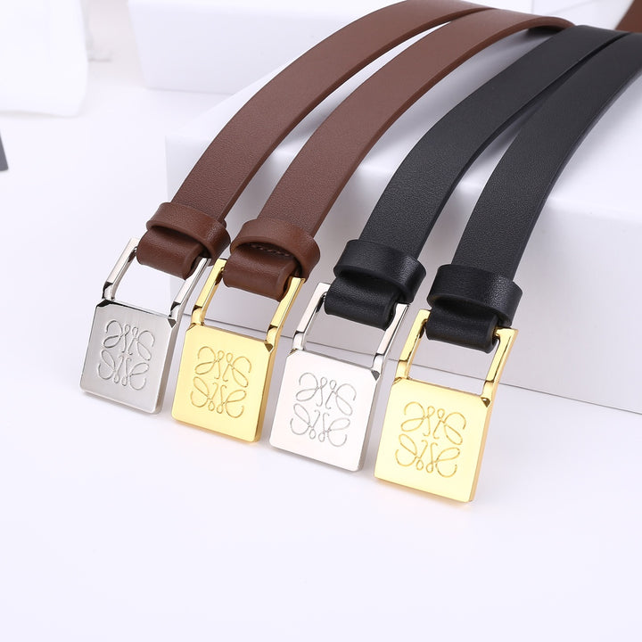 2 Colours Luxury Ladies Leather Belt