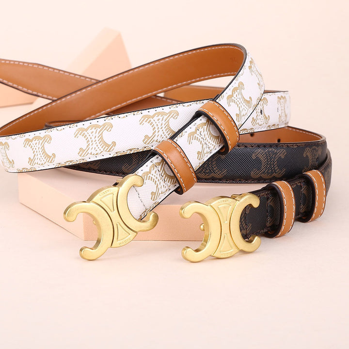 2 Colours Double C Floral Graffiti Belt