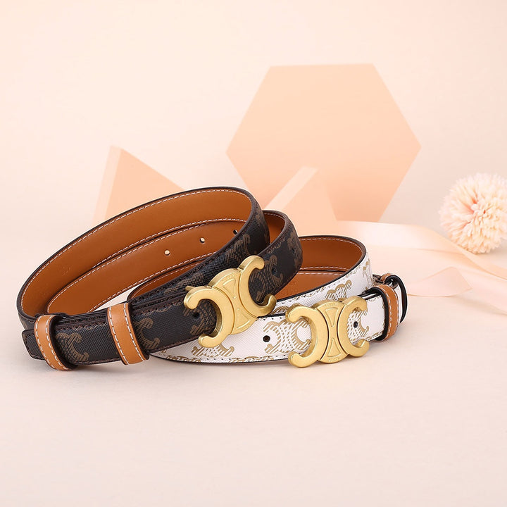 2 Colours Double C Floral Graffiti Belt