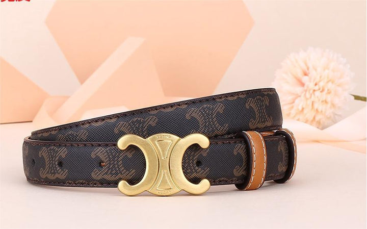 2 Colours Double C Floral Graffiti Belt