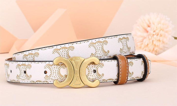 2 Colours Double C Floral Graffiti Belt