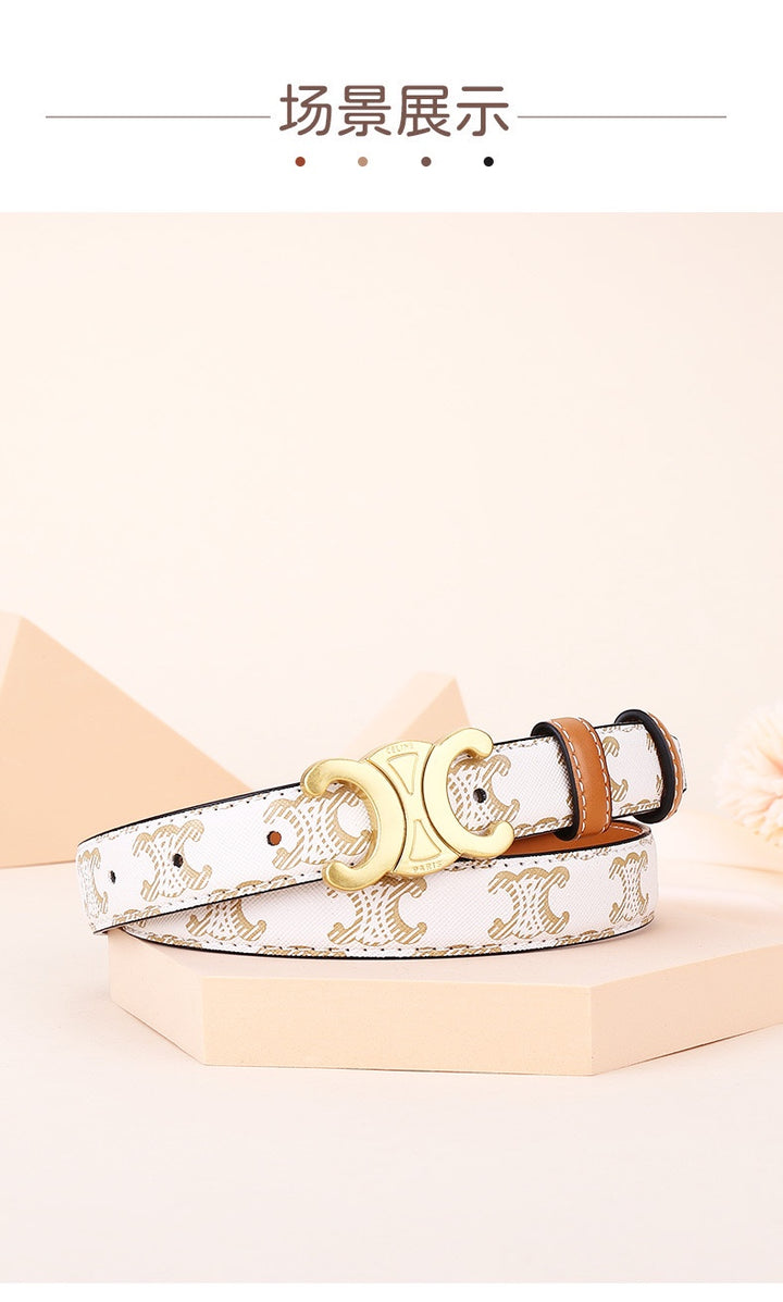 2 Colours Double C Floral Graffiti Belt