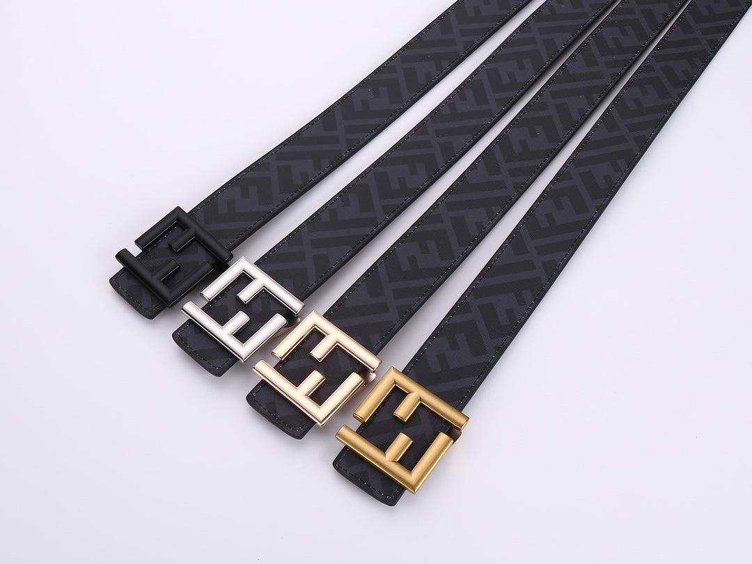 2 Colours Deluxe Double F Combination Buckle Belt