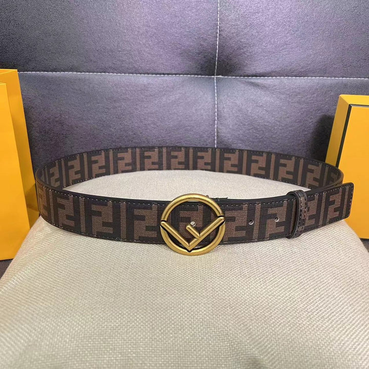 4 Colours Deluxe F Round Buckle Belt