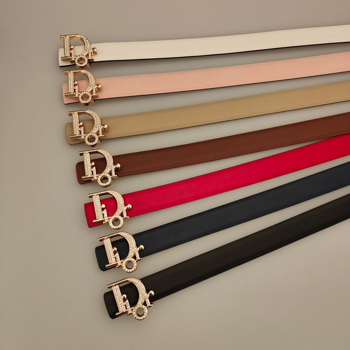 6 Colours Gold Letter Buckle Belt