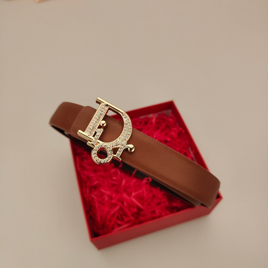 6 Colours Gold Letter Buckle Belt