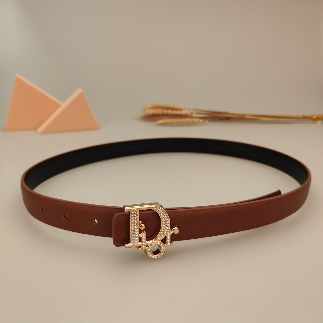 6 Colours Gold Letter Buckle Belt