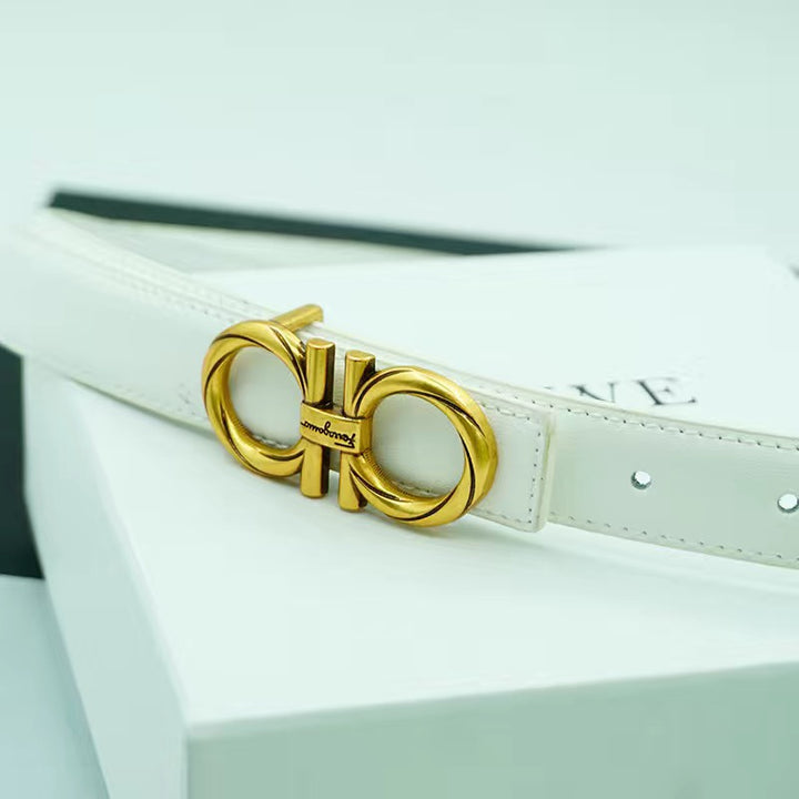 6 Colours Bronze Buckle Women's Belt