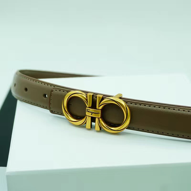 6 Colours Bronze Buckle Women's Belt