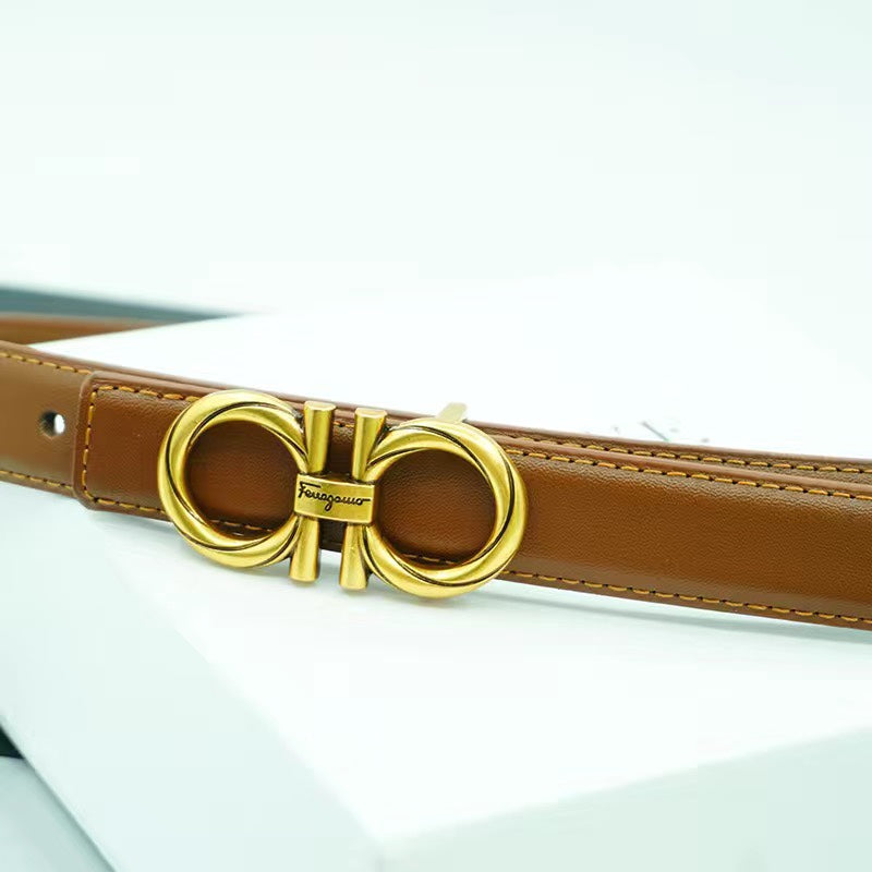 6 Colours Bronze Buckle Women's Belt