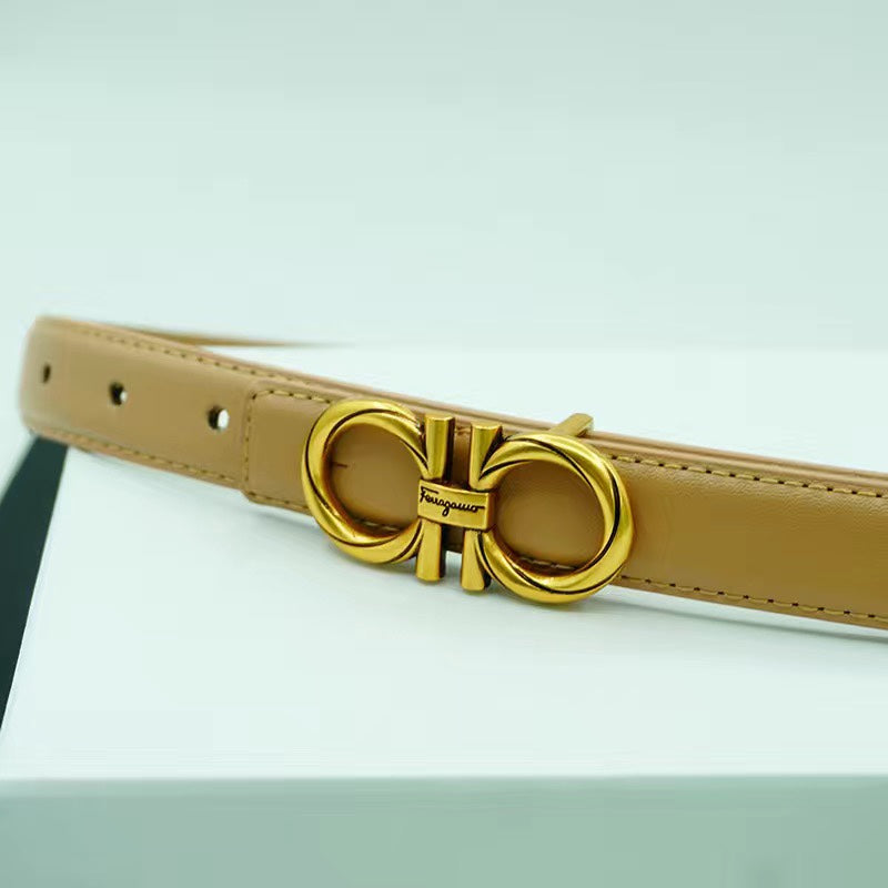 6 Colours Bronze Buckle Women's Belt