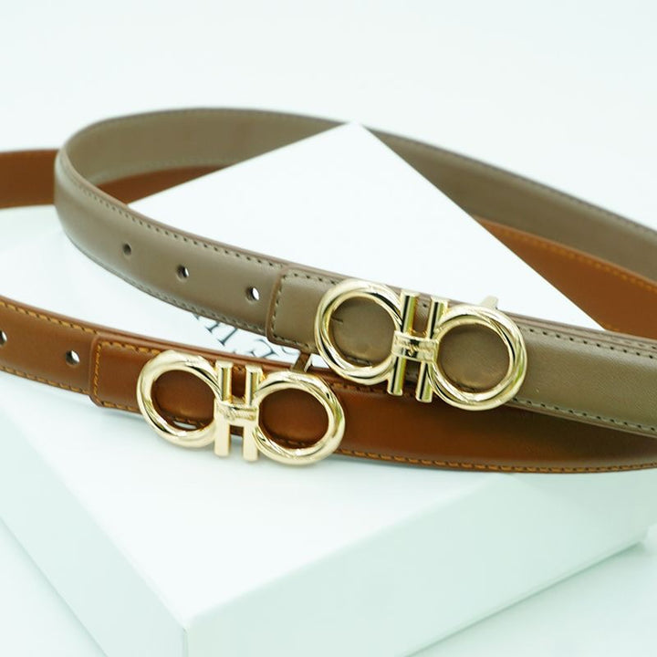 6 Colours Gold Buckle Women's Belt