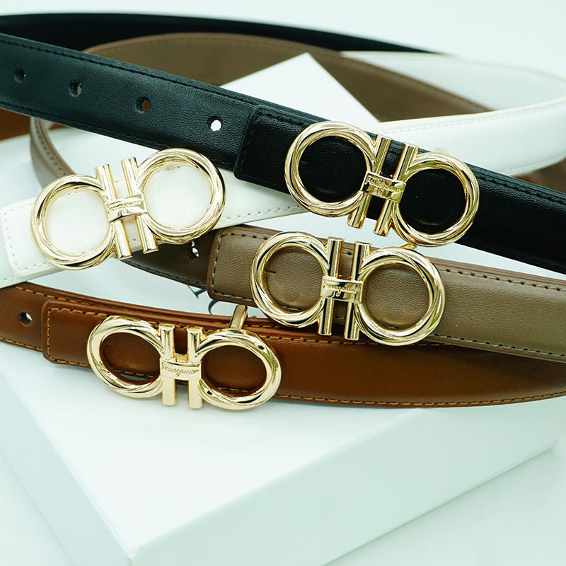 6 Colours Gold Buckle Women's Belt