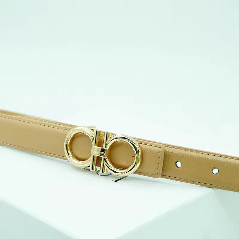 6 Colours Gold Buckle Women's Belt