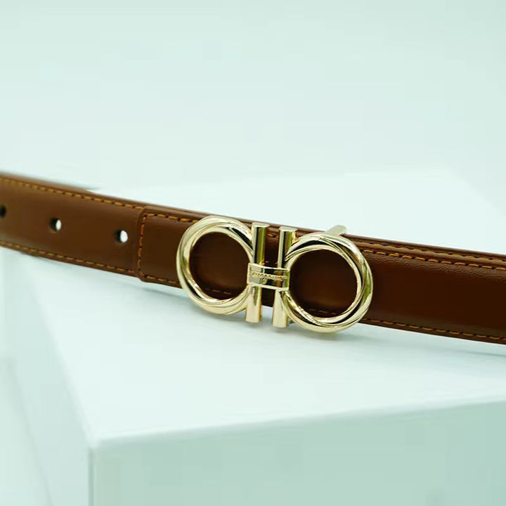 6 Colours Gold Buckle Women's Belt