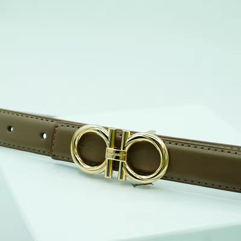 6 Colours Gold Buckle Women's Belt