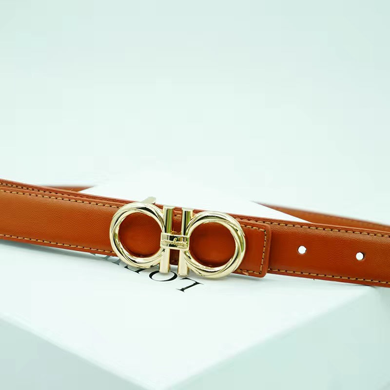 6 Colours Gold Buckle Women's Belt