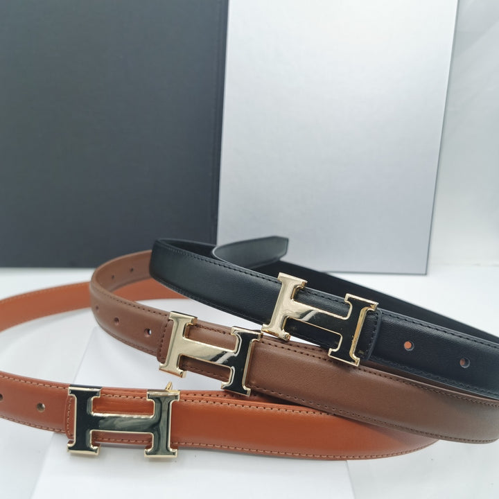 5 Colours Gold Buckle Women's Belt