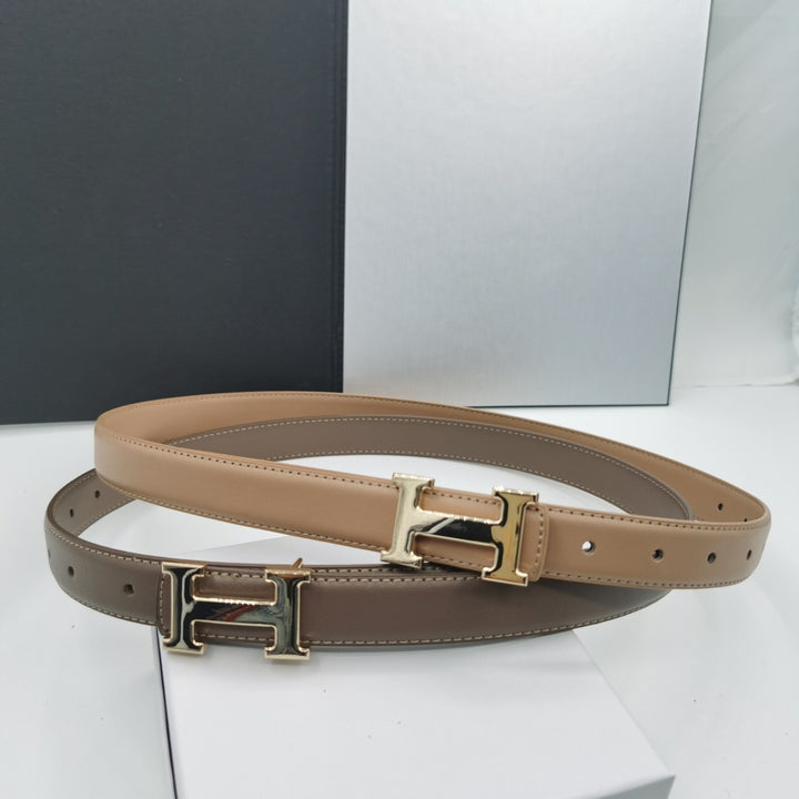 5 Colours Gold Buckle Women's Belt