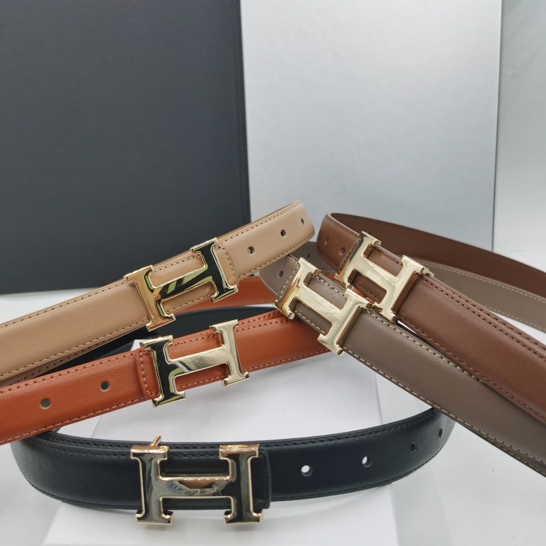 5 Colours Gold Buckle Women's Belt