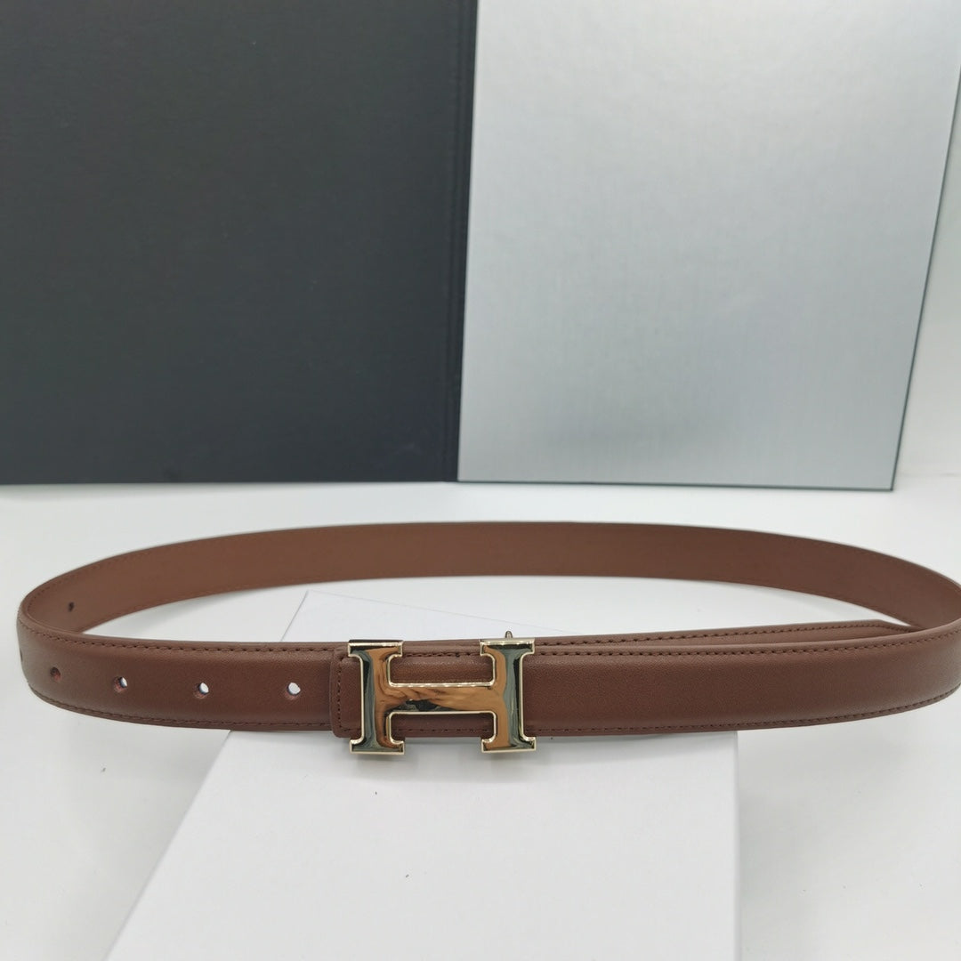 5 Colours Gold Buckle Women's Belt