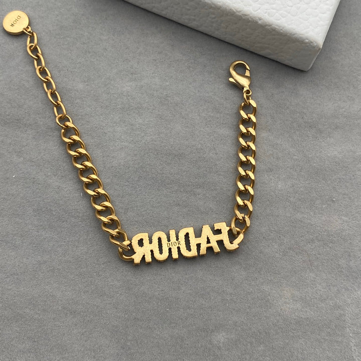 fashion letter brass bracelet