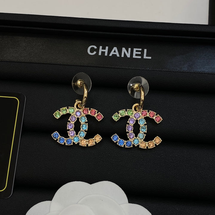 Luxury Colourful CC Earrings