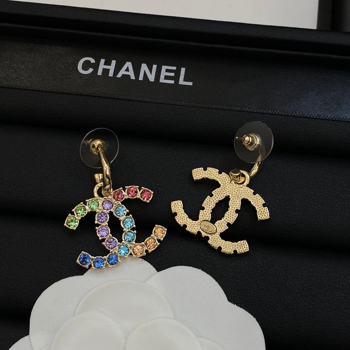 Luxury Colourful CC Earrings